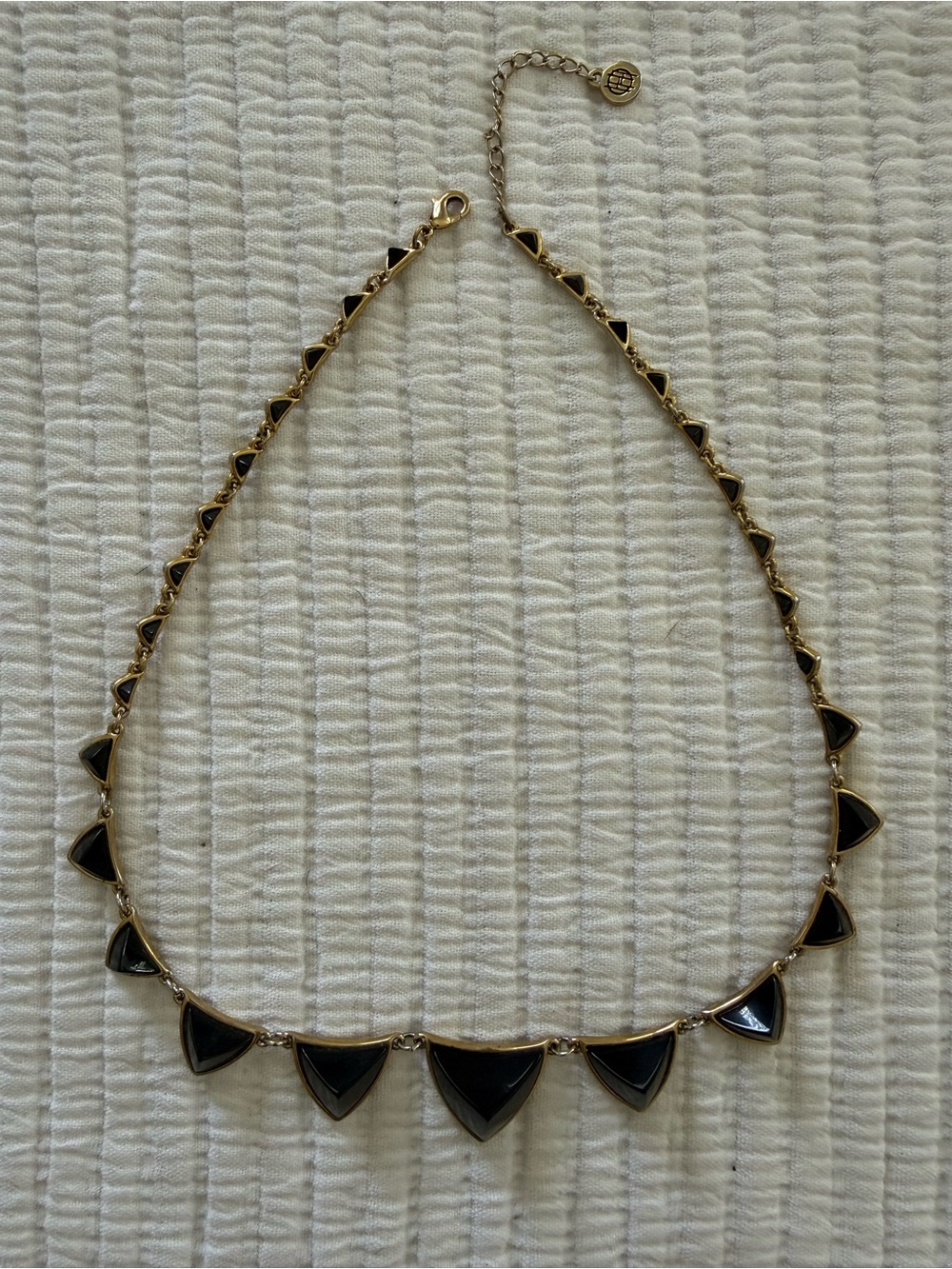 House of Harlow 1960 Gold and Black Triangle Collar Necklace